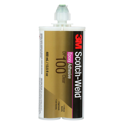 3M Scotch-Weld DP100 Epoxy Adhesive Clear 400 mL Duo-Pak Cartridge