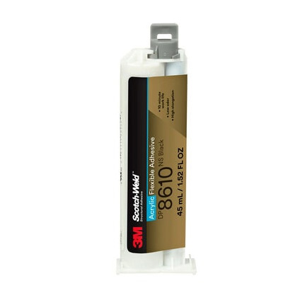 3M Scotch-Weld DP8610NS Acrylic Adhesive Black 45 mL Cartridge