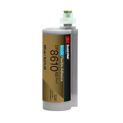 3M Scotch-Weld DP8610NS Acrylic Adhesive Black 490 mL Cartridge