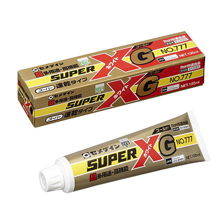 Cemedine Super-X Gold 777 Elastic Adhesive Black 135 mL Tube