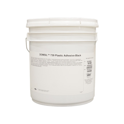 Dow DOWSIL™ 739 Plastic Bonding Silicone Adhesive Black 25.8 kg Pail