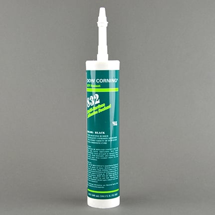 Dow DOWSIL™ 832 Multi-Surface Adhesive Sealant Silicone Black 300 mL Cartridge