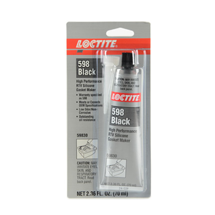 Henkel Loctite 598 RTV High Performance Silicone Gasket Maker Black 70 mL Tube