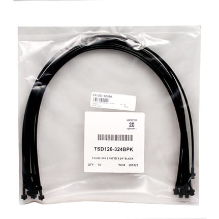 Techcon EA126-324 Fluid Line Assembly Male/Female Black 0.1 in ID x 24 in