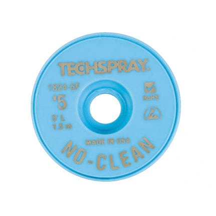 Techspray 1824 No-Clean Desoldering Braid Brown 5 ft